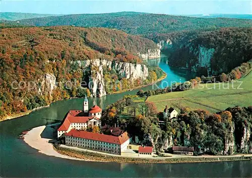 AK / Ansichtskarte Weltenburg Kelheim Kloster an der Donau Fliegeraufnahme Kat. Kelheim