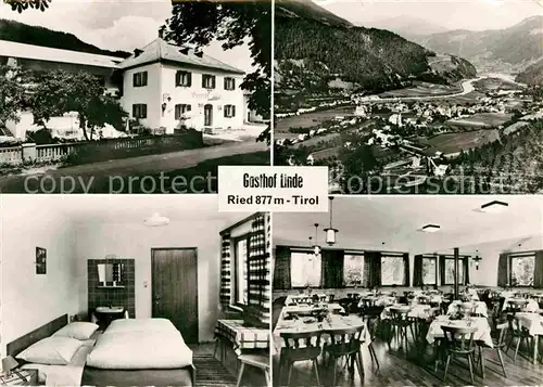 AK / Ansichtskarte Ried Tirol Gasthof Linde Zimmer Gastraum Panorama