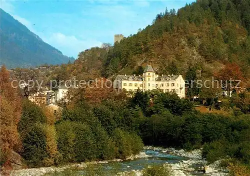 AK / Ansichtskarte Promontogno Hotel Bregaglia am Fluss Herbststimmung Kat. Promontogno