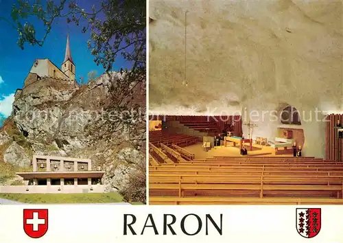 AK / Ansichtskarte Raron VS Burgkirche und Felskirche St Michael Innenansicht Kat. Raron