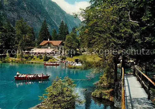 AK / Ansichtskarte Blausee BE Lac Bleu Bootfahren Berner Oberland Kat. Blausee Mitholz