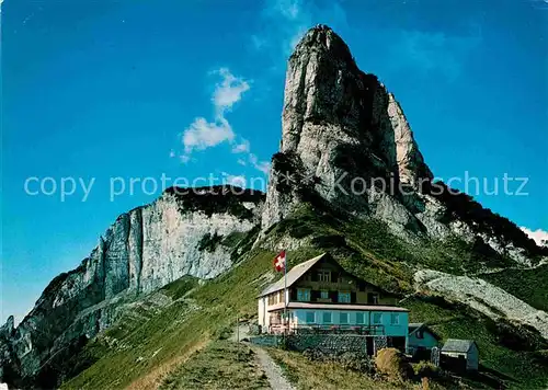 AK / Ansichtskarte Staubern Berggasthaus Stauberen mit Stauberenchanzlen Appenzeller Alpen Kat. Hoher Kasten