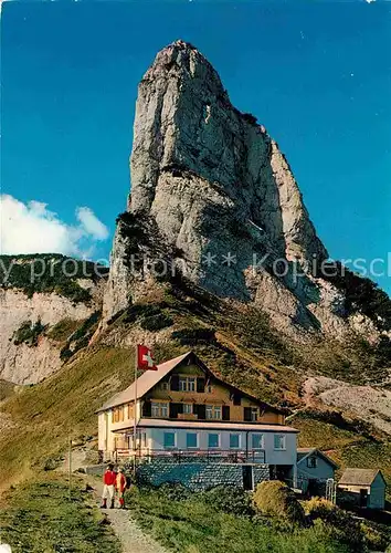 AK / Ansichtskarte Staubern Berggasthaus Stauberen mit Stauberenchanzlen Appenzeller Alpen Kat. Hoher Kasten