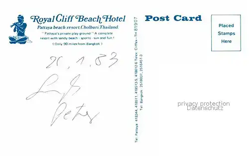 AK / Ansichtskarte Cholburi Royal Cliff Beach Hotel Kat. Thailand