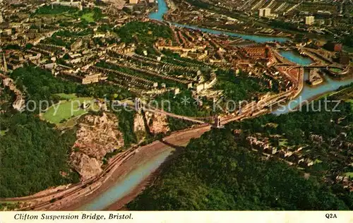 AK / Ansichtskarte Bristol UK Fliegeraufnahme Clifton Suspension Bridge Kat. Bristol City of