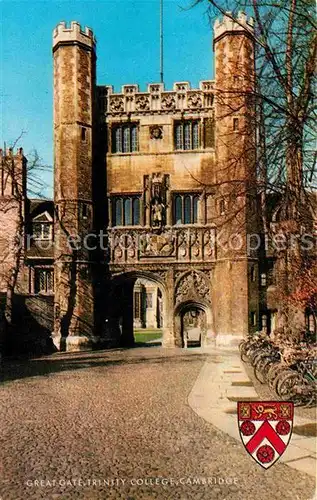 AK / Ansichtskarte Cambridge Cambridgeshire Great Gate Trinity College