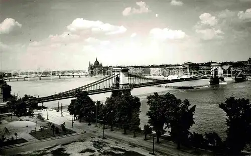 AK / Ansichtskarte Budapest Donaupartie mit Bruecken Kat. Budapest