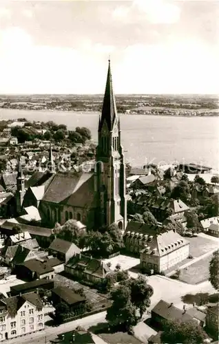 AK / Ansichtskarte Schleswig Holstein Fliegeraufnahme Kirchenpartie und Schlei Kat. Schleswig