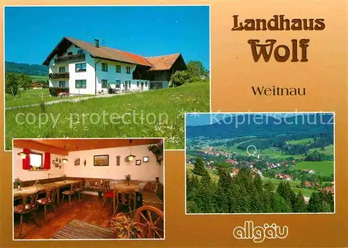AK / Ansichtskarte Weitnau Landhaus Wolf Gaststube Panorama Kat. Weitnau