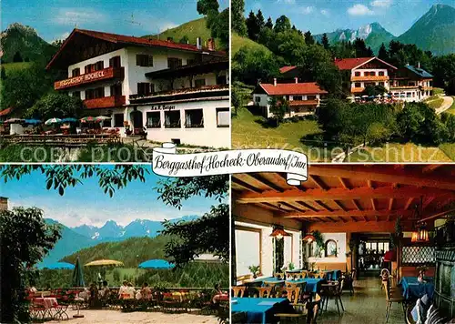 AK / Ansichtskarte Oberaudorf Berggasthof Hocheck Terrasse Gastraum Kat. Oberaudorf