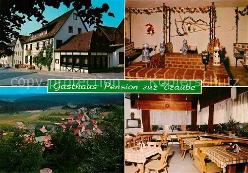 AK / Ansichtskarte Plech Gasthaus Pension zur Traube Gaststube Brunnenstueberl Panorama Kat. Plech