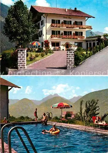 AK / Ansichtskarte Schenna Meran Pension Cafe Ifinger Swimmingpool Kat. Italien