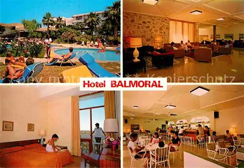 AK / Ansichtskarte Calas de Mallorca Hotel Balmoral Swimmingpool Zimmer Speisesaal Kat. Mallorca