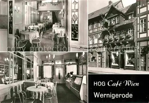 AK / Ansichtskarte Wernigerode Harz HOG Cafe Wien Gastraeume Kat. Wernigerode