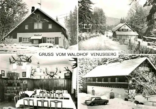 AK / Ansichtskarte Venusberg Zschopau Pension Waldhof Gaststube  Kat. Venusberg