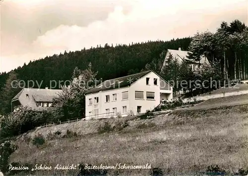 AK / Ansichtskarte Baiersbronn Schwarzwald Pension Schoene Aussicht Kat. Baiersbronn