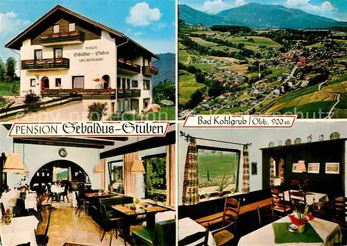 AK / Ansichtskarte Bad Kohlgrub Pension Sebaldus Stuben Grill Restaurant Fliegeraufnahme Kat. Bad Kohlgrub