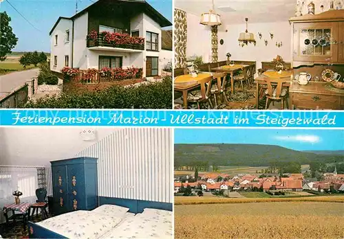 AK / Ansichtskarte Ullstadt Ferienpension Marion Gaststube Zimmer Panorama Kat. Sugenheim
