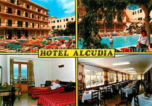 AK / Ansichtskarte Puerto de Alcudia Hotel Alcudia Swimmingpool Zimmer Speisesaal Kat. Alcudia Mallorca