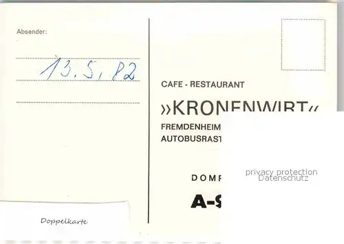 AK / Ansichtskarte Gurk Cafe Restaurant Kronenwirt Gastraeume Kat. Gurk