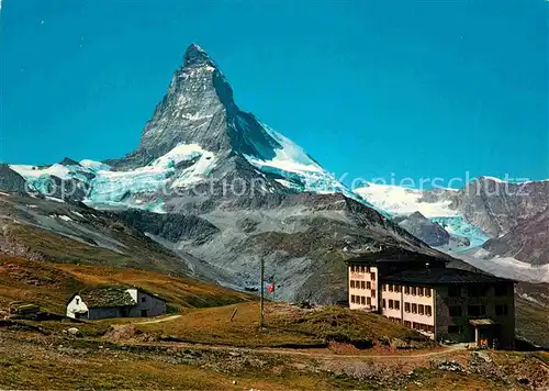 AK / Ansichtskarte Zermatt VS Berghotel Riffelberg mit Matterhorn Walliser Alpen Kat. Zermatt