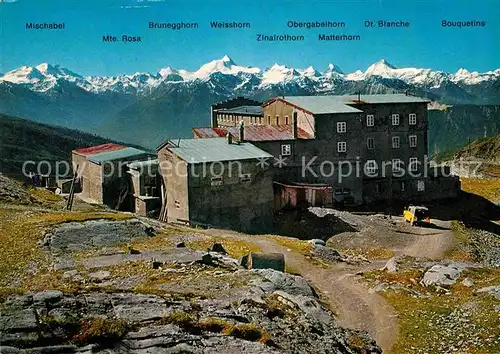 AK / Ansichtskarte Leukerbad Berghotel Wildstrubel Gemmispass Alpenpanorama Kat. Loeche les Bains