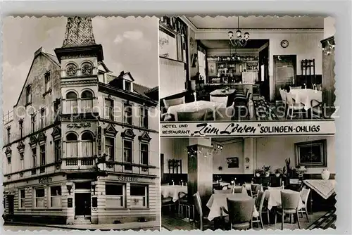 AK / Ansichtskarte Ohligs Hotel Zum Loewen Kat. Solingen