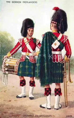 AK / Ansichtskarte Leibgarde Wache Gordon Highlanders Drummer and Bandsman  Kat. Polizei