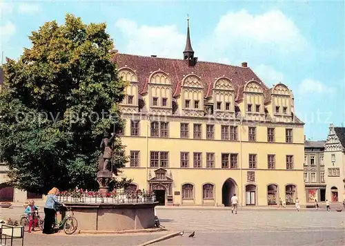 AK / Ansichtskarte Naumburg Saale Rathaus am Wilhelm Pieck Platz Brunnen Kat. Naumburg