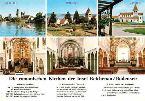 AK / Ansichtskarte Insel Reichenau Die romanischen Kirchen der Insel Kat. Reichenau Bodensee