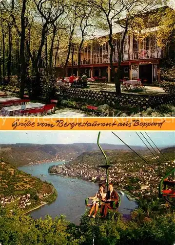 AK / Ansichtskarte Boppard Rhein Bergrestaurant Cafe Gedeonseck Sesselbahn Kat. Boppard