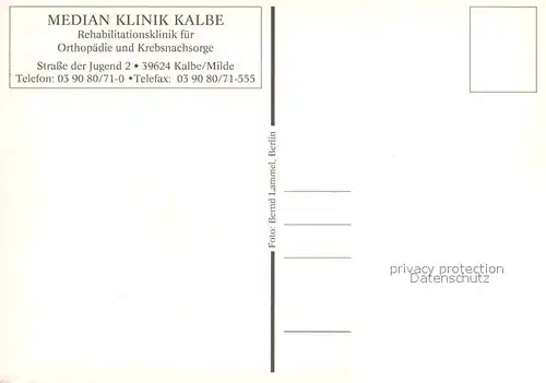 AK / Ansichtskarte Kalbe Milde Median Klinik Rehaklinik Kat. Kalbe Milde