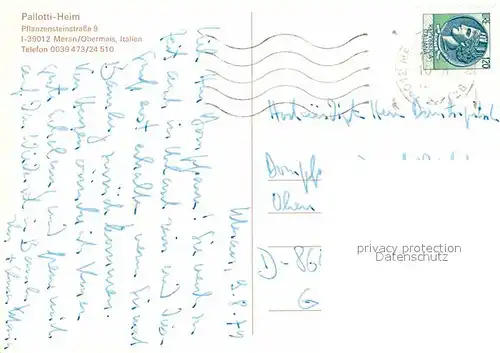 AK / Ansichtskarte Obermais Meran Pallotti Heim