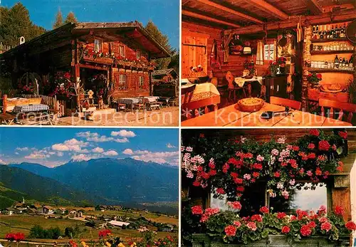 AK / Ansichtskarte Meransen Imbisstube Ristoro Alte Muehle Panorama Alpen Blumenschmuck Kat. Italien
