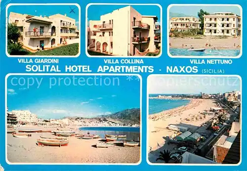 AK / Ansichtskarte Giardini Naxos Solital Hotel Apartments Villas Spiaggia Strand Kat. Messina Sicilia