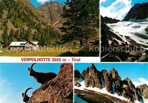 AK / Ansichtskarte Verpeilhuette Madatschtuerme Steinboecke oetztaler Alpen Kat. Kaunertal
