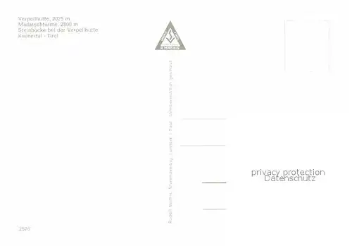 AK / Ansichtskarte Verpeilhuette Madatschtuerme Steinboecke oetztaler Alpen Kat. Kaunertal