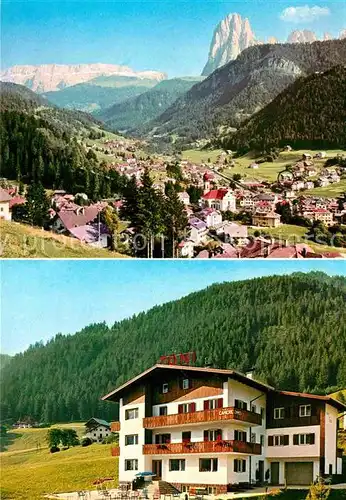 AK / Ansichtskarte Ortisei St Ulrich Garni Hotel Toni Gesamtansicht mit Dolomiten