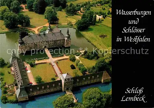 AK / Ansichtskarte Lembeck Schloss Serie Wasserburgen und Schloesser in Westfalen Fliegeraufnahme Kat. Dorsten