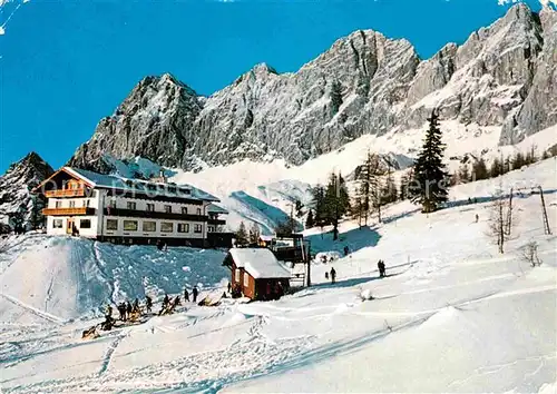 AK / Ansichtskarte Tuerlwandhuette Berggaststaette mit Schilift Wintersportplatz Hoher Dachstein Kat. Ramsau am Dachstein