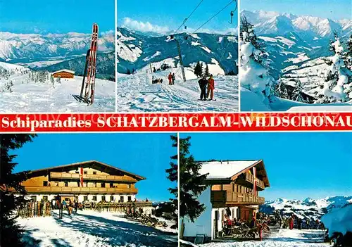 AK / Ansichtskarte Thierbach Wildschoenau Schiparadies Schatzbergalm Wintersportplatz Alpen Kat. Wildschoenau