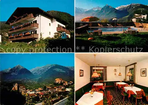 AK / Ansichtskarte Schenna Meran Hotel Garni Falchenwies Swimming Pool Alpenblick Kat. Italien
