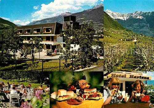 AK / Ansichtskarte Marling Hotel Marlena Restaurant Terrasse Obstwiesen Alpen Kat. Marling Marlengo