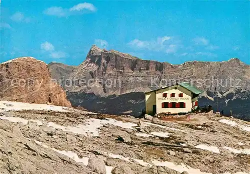 AK / Ansichtskarte Colfosco Rifugio Franco Cavazza Club Alpino Italiano Berghaus Sellagruppe Kat. Corvara Bolzano