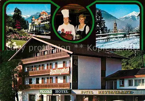 AK / Ansichtskarte Marling Piccolo Hotel Marlingerhof Winterpanorama Texelgruppe Kat. Marling Marlengo