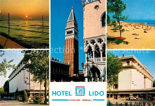AK / Ansichtskarte Cavallino Venezia Hotel Lido Strand Gebaeude Sonnenuntergang am Meer Kat. 