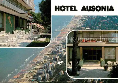 AK / Ansichtskarte Milano Marittima Hotel Ausonia Strand Fliegeraufnahme Kat. Cervia