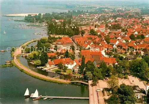 AK / Ansichtskarte Steinhude Meer am Steinhuder Meer Hafen Fliegeraufnahme