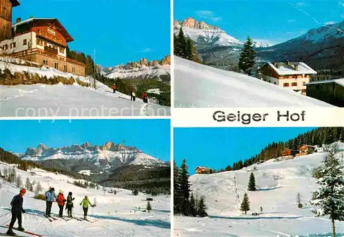 AK / Ansichtskarte Welschnofen Suedtirol Pension Geigeralm Wintersportplatz Dolomiten Kat. Nova Levante