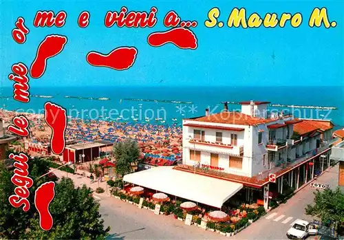 AK / Ansichtskarte San Mauro Mare Hotel Restaurant am Strand Kat. Rimini